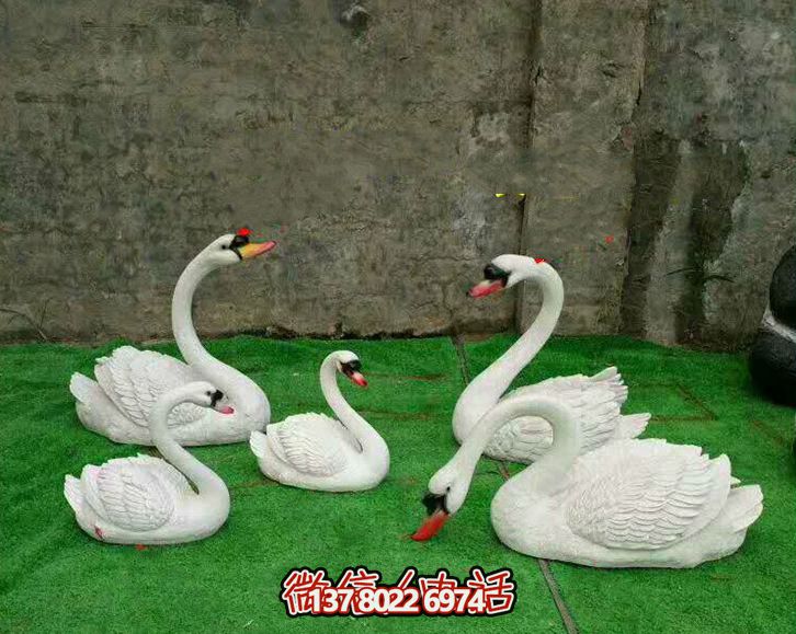 雕塑仿真天鵝，裝飾庭院、酒店、別墅等空間