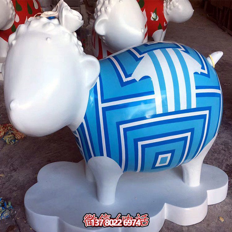 彩繪仿真羊雕塑——商場(chǎng)、公園、廣場(chǎng)的精美裝飾
