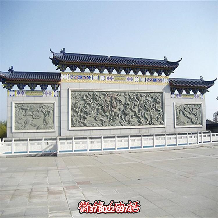 大理石雕刻景觀浮雕、大型影壁壁畫、雕塑藝術裝置