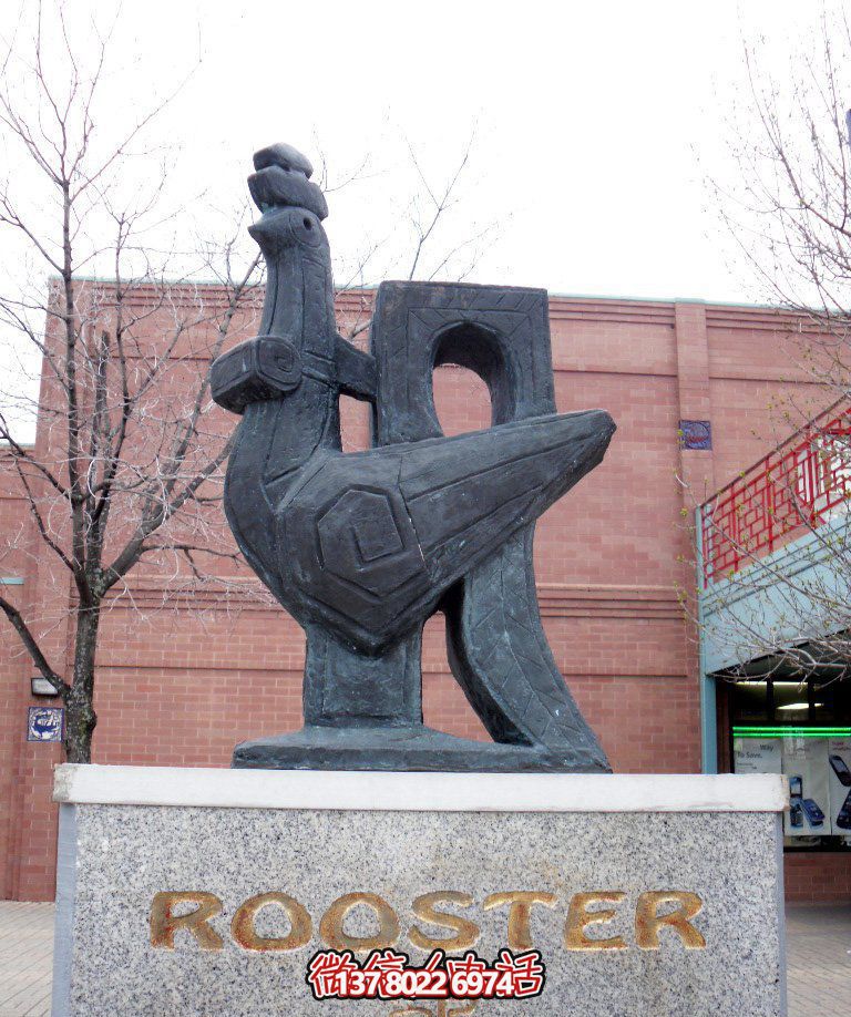 玻璃鋼創(chuàng)意雞雕塑，點亮街道美景