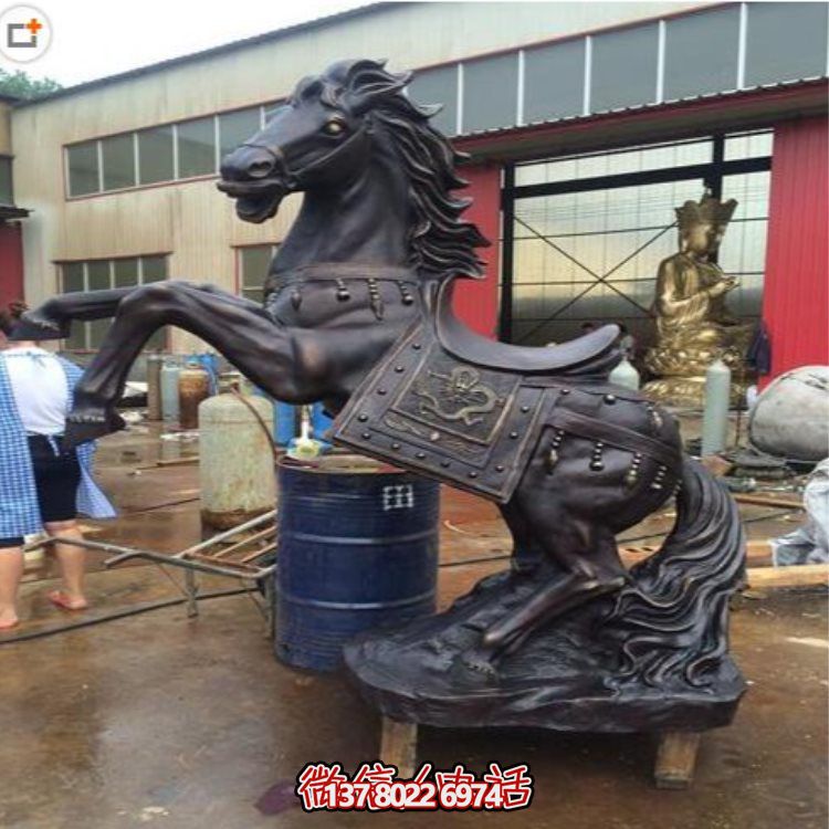 玻璃鋼仿銅戰(zhàn)馬擺件，裝飾你的家