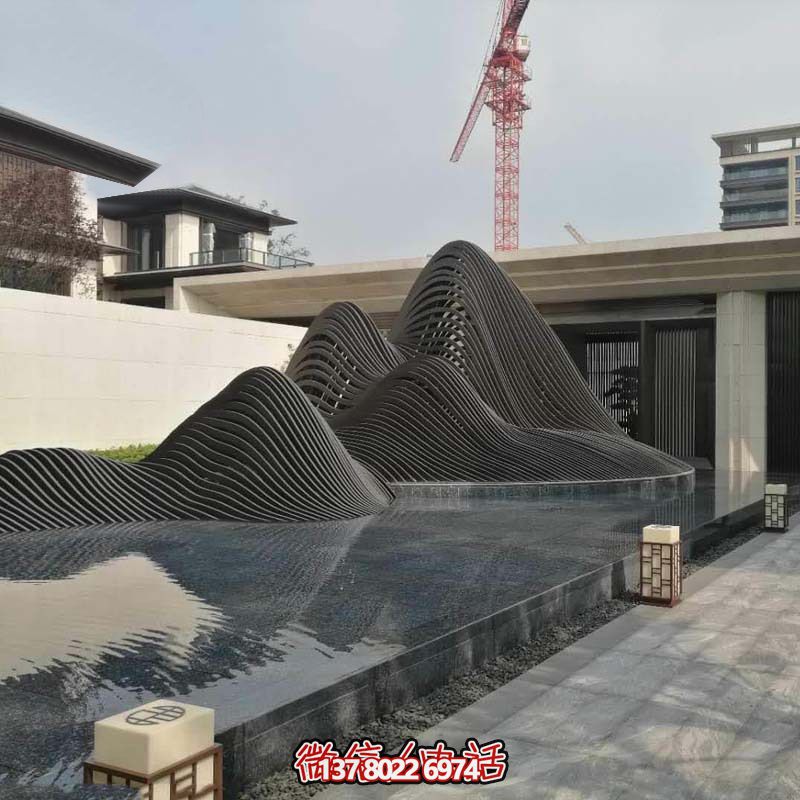 精致不銹鋼鐵藝假山，景觀抽象庭院裝飾別墅