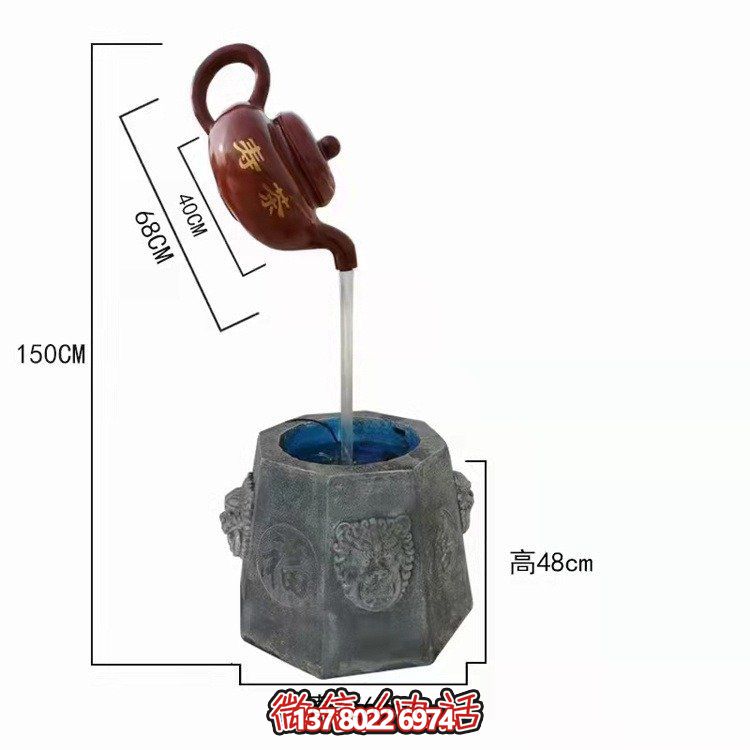 玻璃鋼大型懸空擺件，打造戶外流水天雕塑