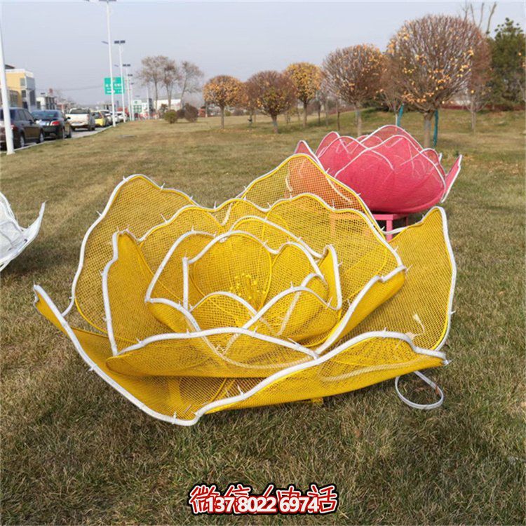 不銹鋼玫瑰花鏤空雕塑擺件，點(diǎn)綴戶外公園花園