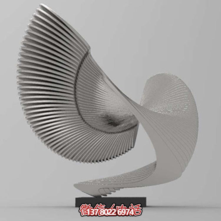 抽象不銹鋼戶外擺件，室內創(chuàng)意園林景觀裝飾