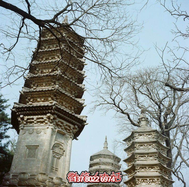 仿古石雕舍利塔，傳承古老文化