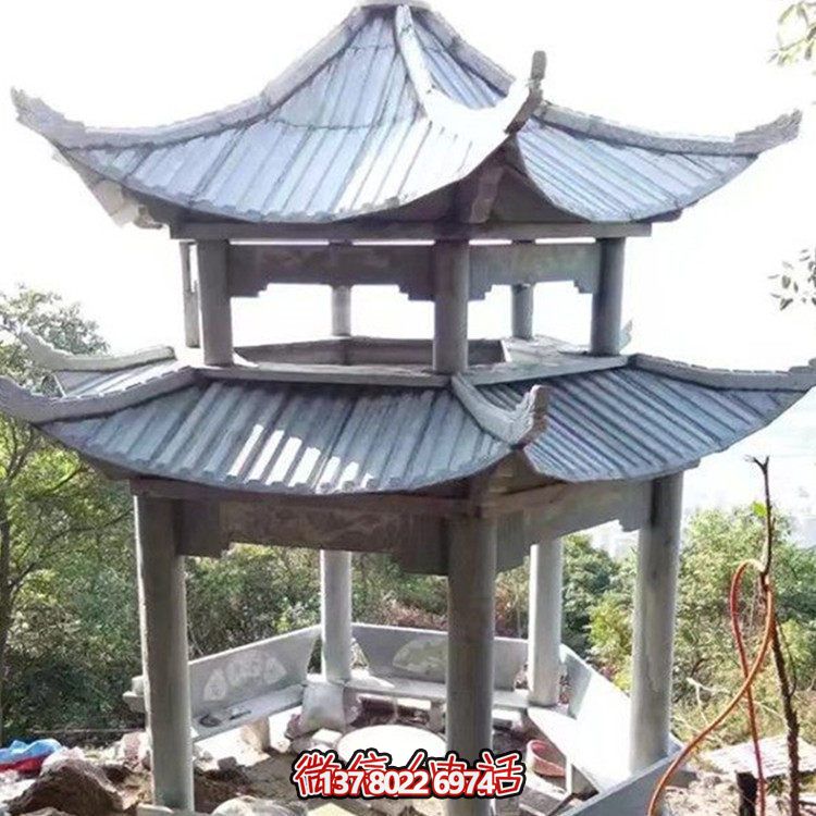 經(jīng)典雙層大理石雕塑涼亭，給你不一樣的室外體驗(yàn)