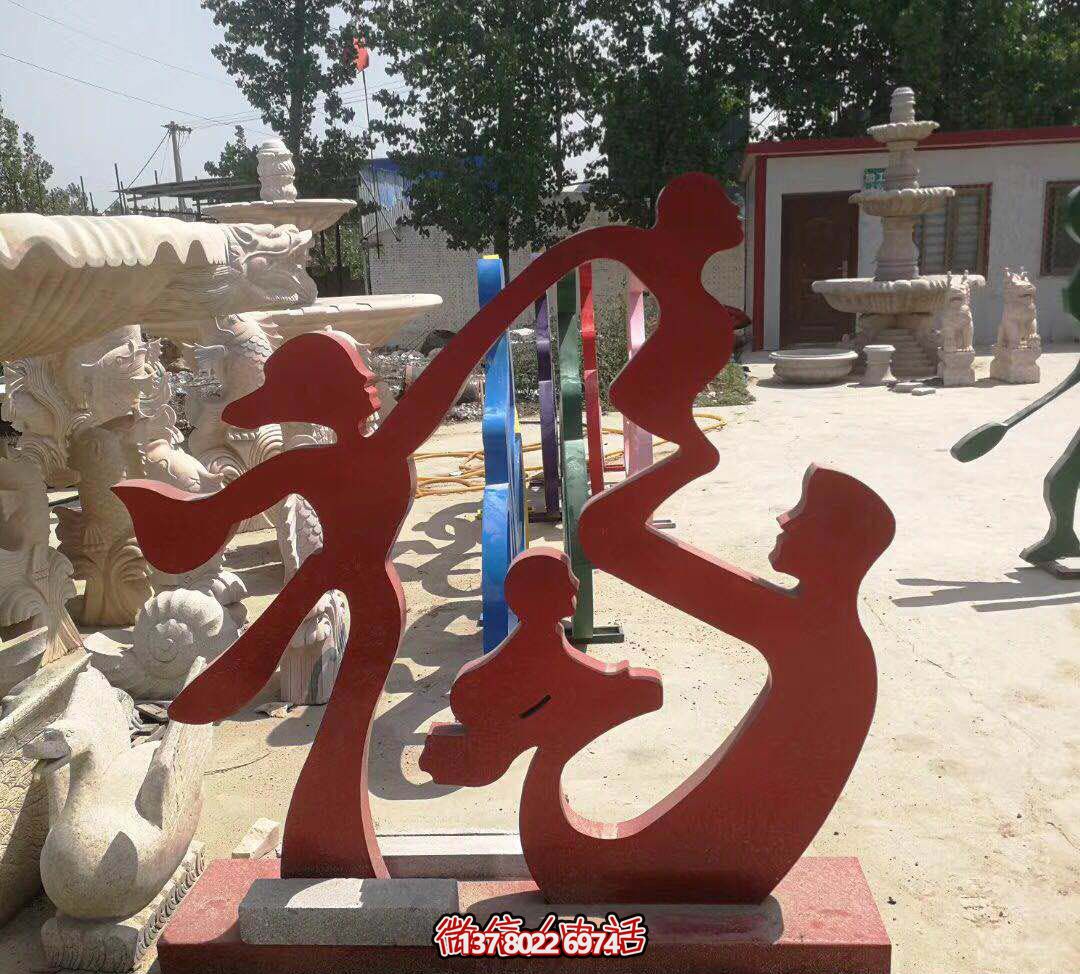 不銹鋼創(chuàng)意福字雕塑，點(diǎn)亮公園里的每一個(gè)角落