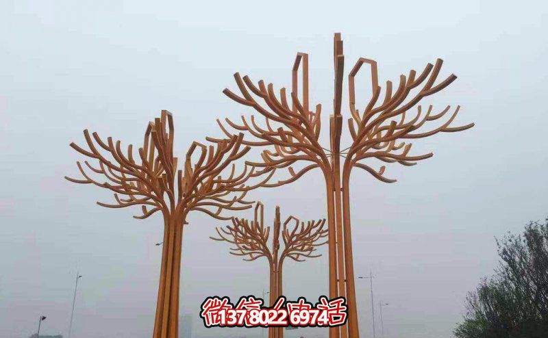 不銹鋼景觀雕塑，提升步行商業(yè)街抽象美感