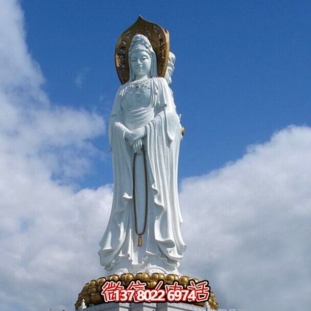 古老石雕觀音菩薩雕塑，景區(qū)大型面積景點