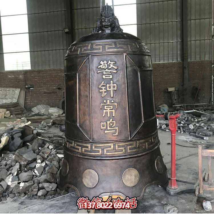 大型仿銅鐘玻璃鋼雕塑，給景區(qū)、寺廟、園林帶來(lái)更多美好
