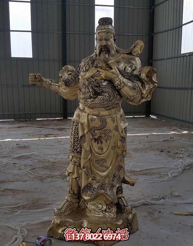 開業(yè)大吉，關公佛像黃銅雕塑，招財進寶