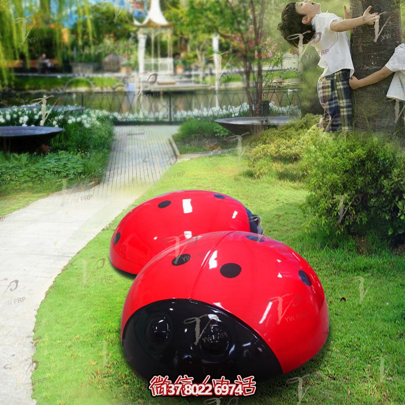 精美玻璃鋼瓢蟲雕塑，點亮公園