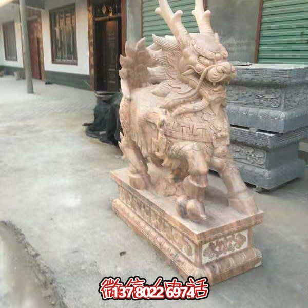 高端定制大理石石雕獅子雕塑，裝點(diǎn)大型庭院、別墅、門口，招財(cái)又安全