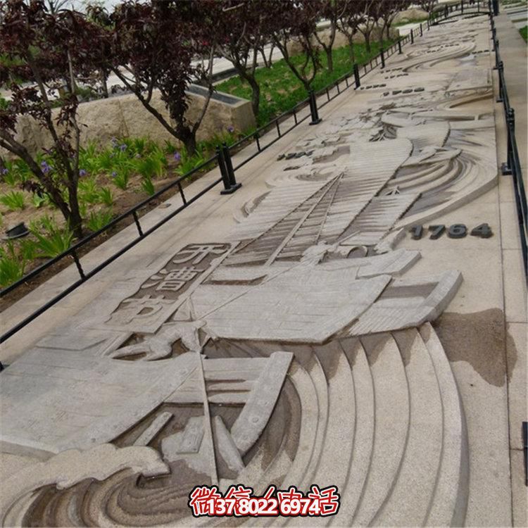 大理石浮雕壁畫，點綴景區(qū)廣場裝飾