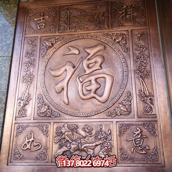 精美銅雕壁畫，打造精致的園林庭院室內裝飾