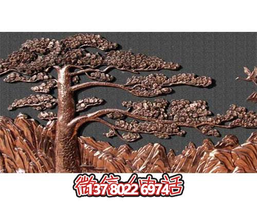 迎客松雕塑，紫銅裝飾室內(nèi)外公園廣場