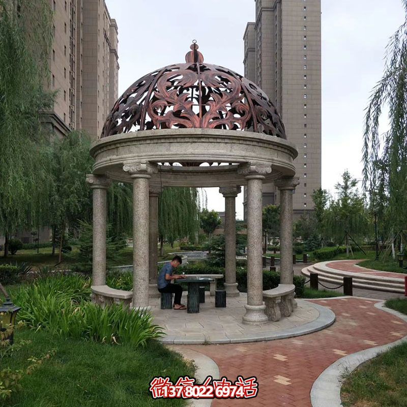 高端歐式鏤空涼亭，打造完美小區(qū)廣場