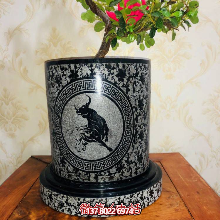 手工精美石雕花盆，點亮您的室外空間