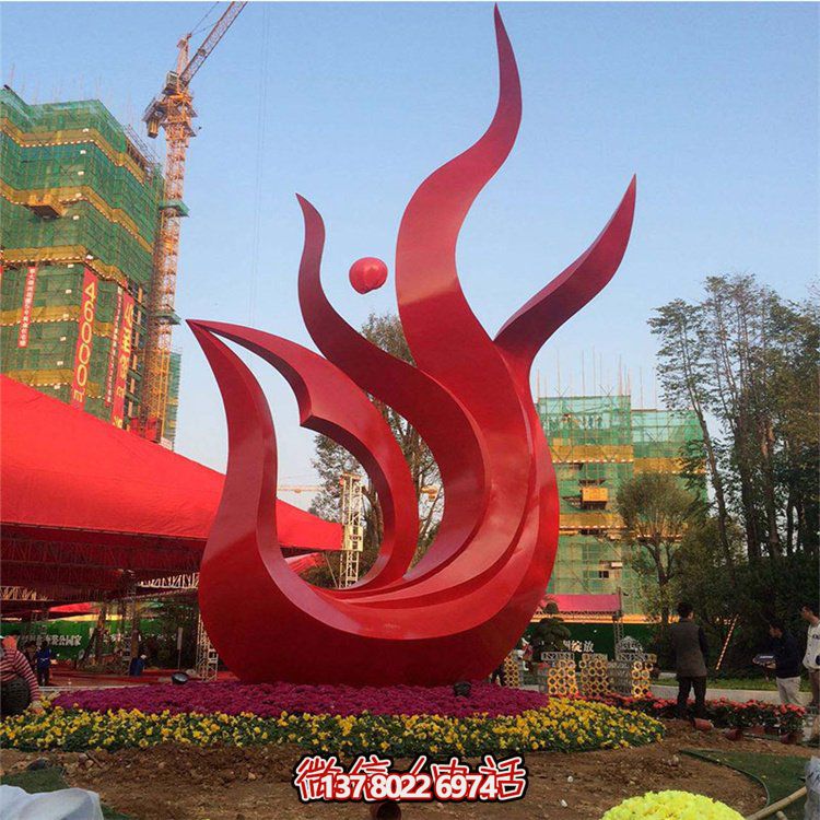 精美不銹鋼鳳凰雕塑，點(diǎn)綴精致小區(qū)、別墅環(huán)境