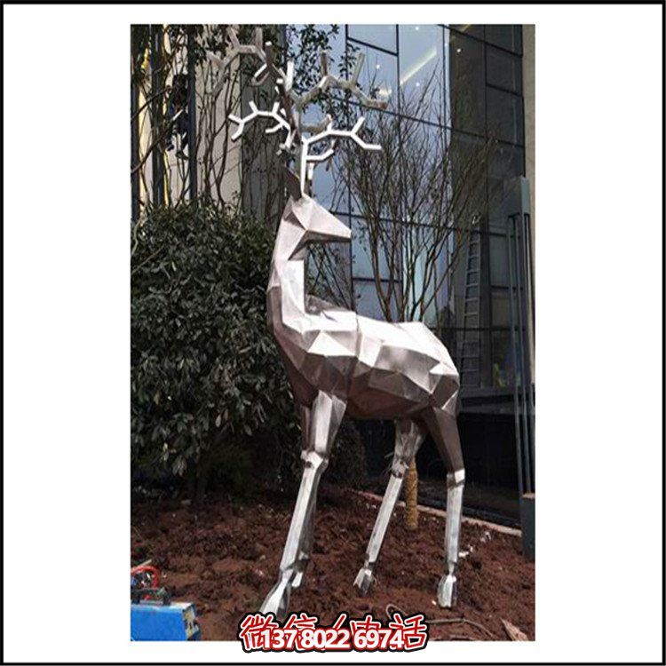 定制不銹鋼戶外動物雕塑，為園林景觀增色