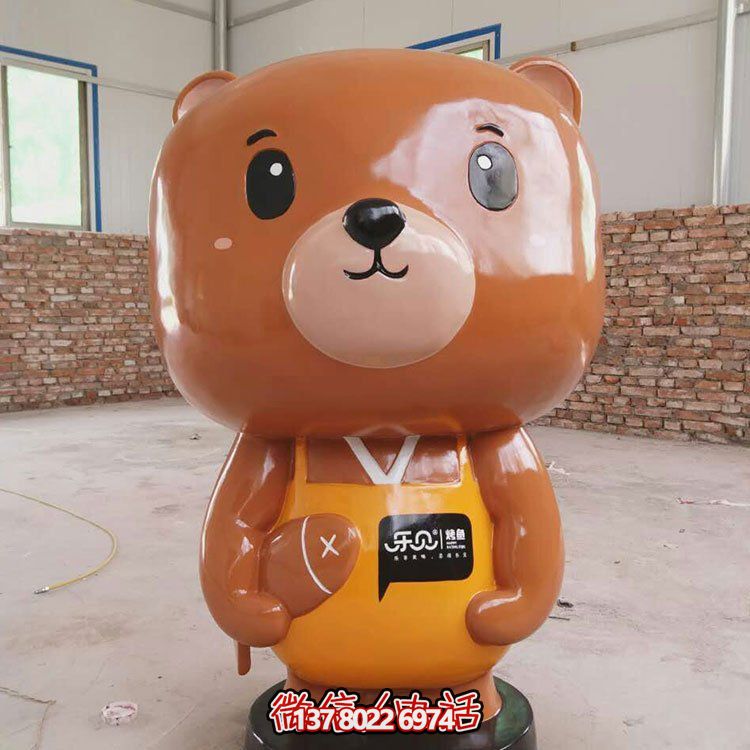 網(wǎng)紅小熊玻璃鋼雕塑，打造完美店鋪裝飾