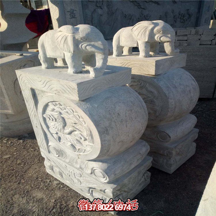 大理石石雕抱鼓，為您的園林庭院門口點綴美觀