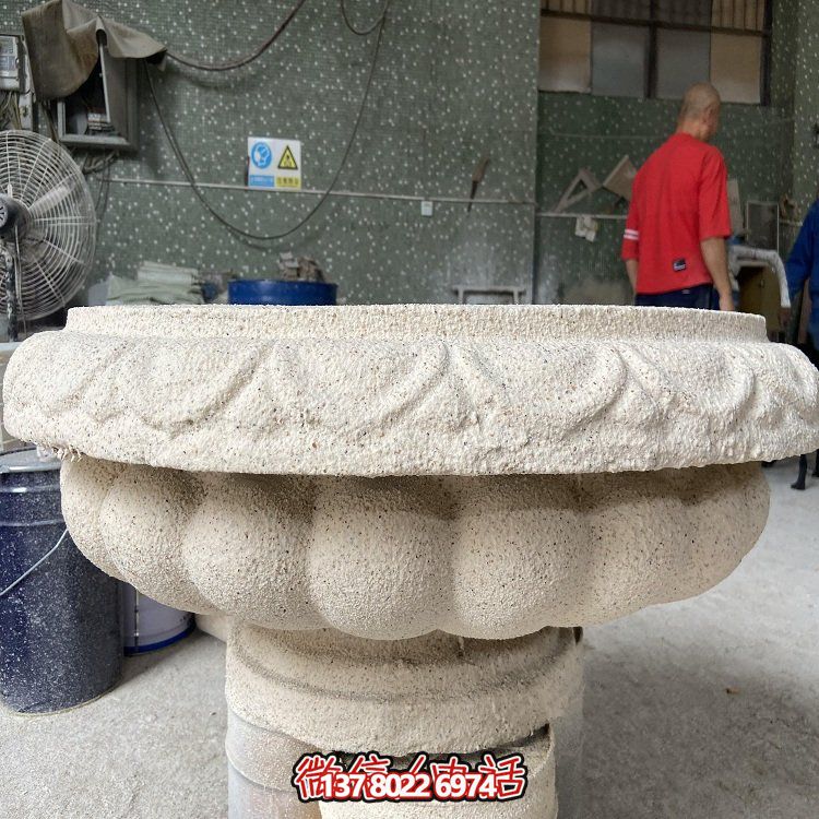 精美石雕園林景觀花盆雕塑，增添戶外活力