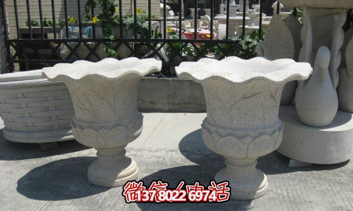 歐式大理石花盆石雕雕塑，締造公園景區(qū)精美景觀