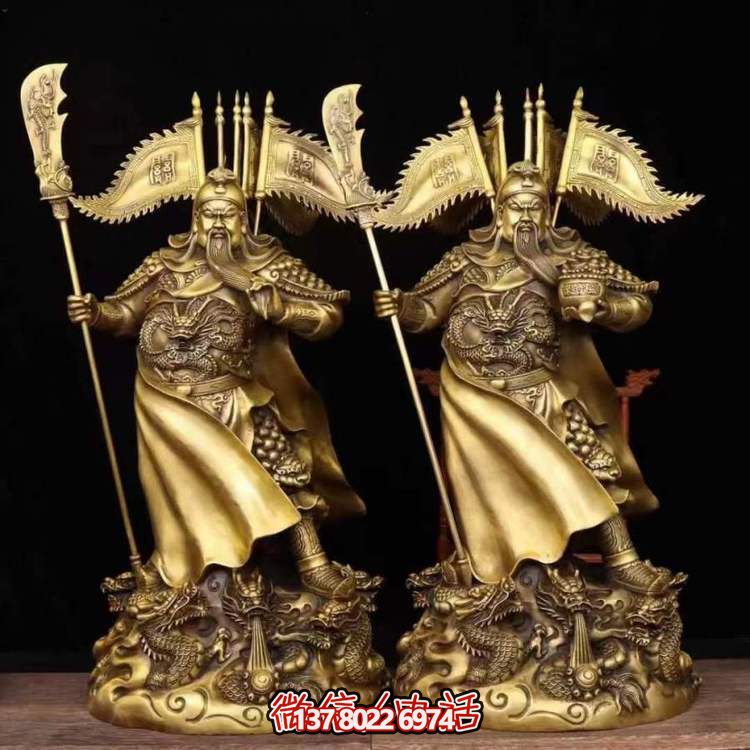 立式武財(cái)神雕塑，供奉家居神靈