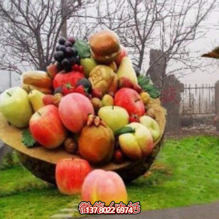 仿真水果玻璃鋼擺件，裝點(diǎn)戶外園林