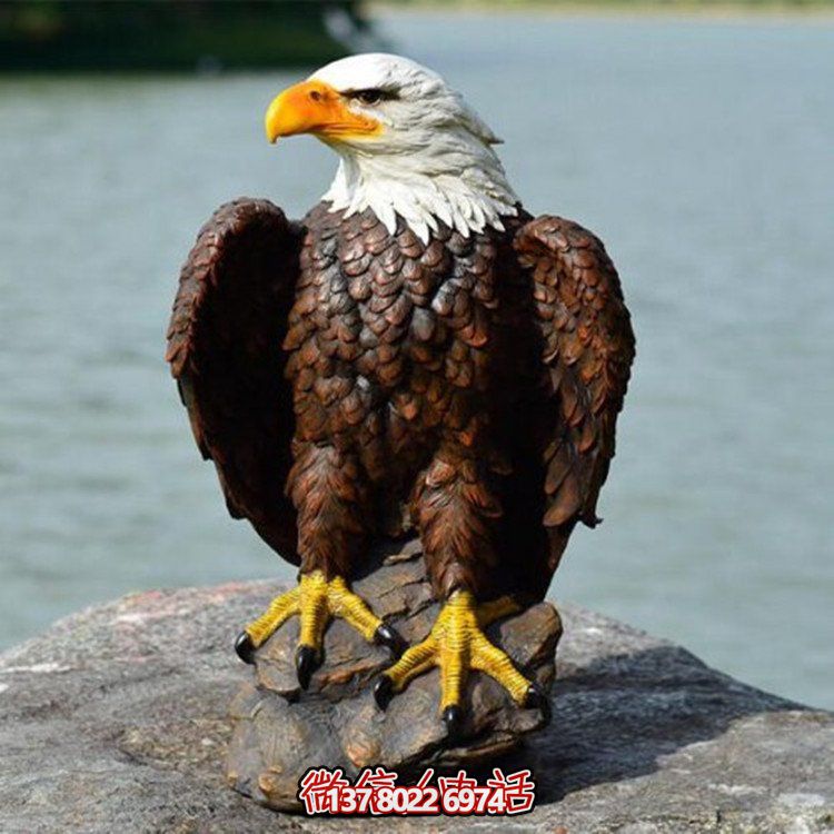 玻璃鋼老鷹雕塑擺件，點綴戶外花園庭院
