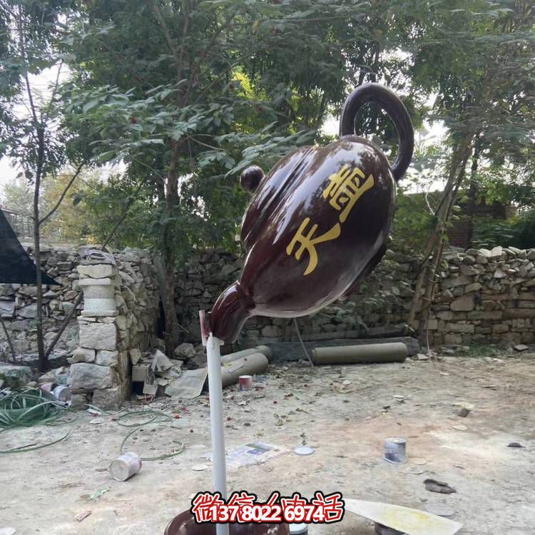 仿銅懸空流水?dāng)[件，點(diǎn)亮戶外公園景區(qū)