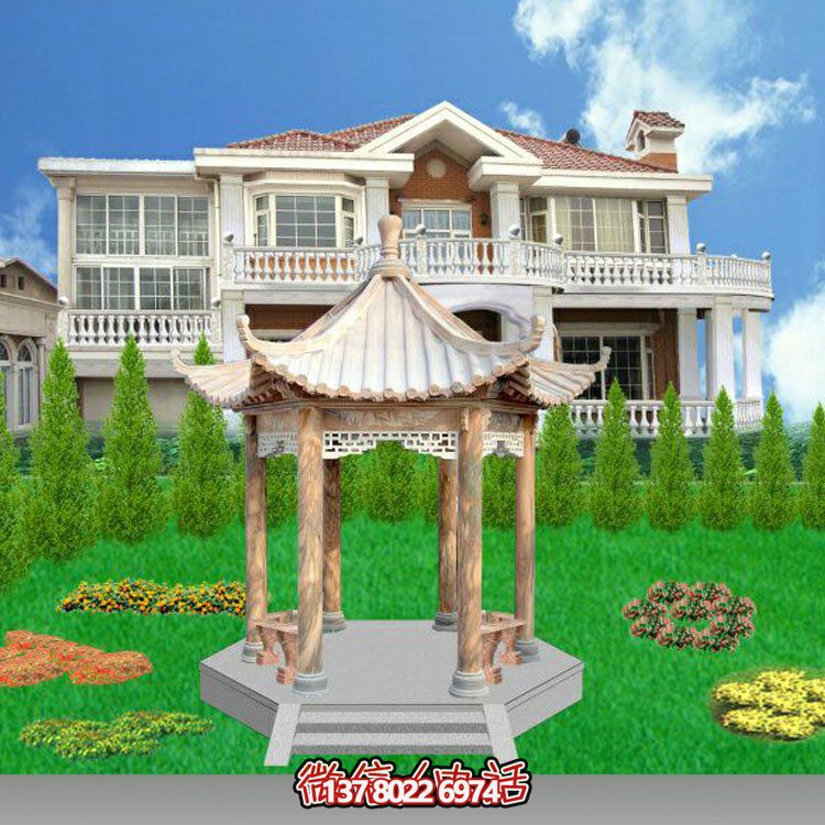 中式風(fēng)格涼亭，寧?kù)o休息，美景欣賞