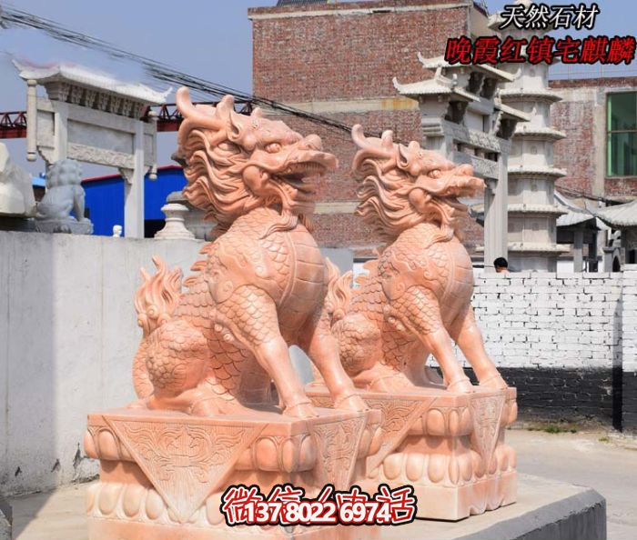 仿古神麒麟石雕，點(diǎn)綴您的庭院門口