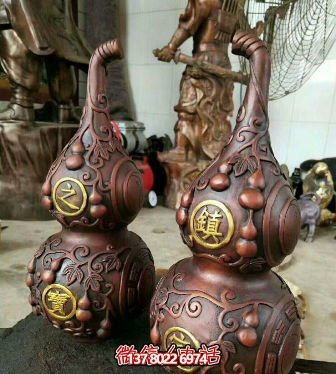 銅雕葫蘆雕塑，增添家居的福氣