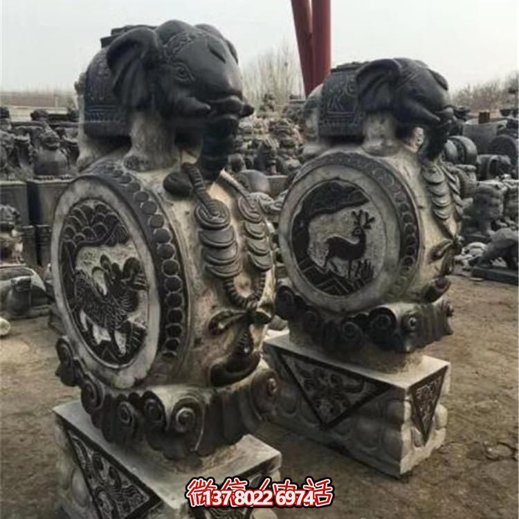 仿古青石大象雕塑，鎮(zhèn)宅安邸