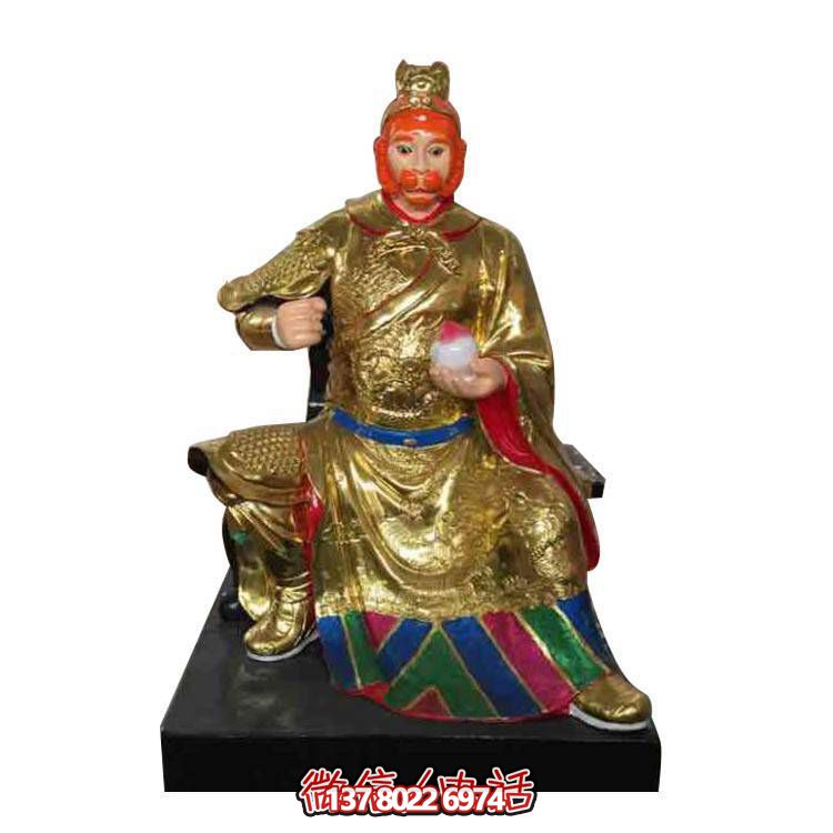 玻璃鋼佛像，金烤漆噴涂