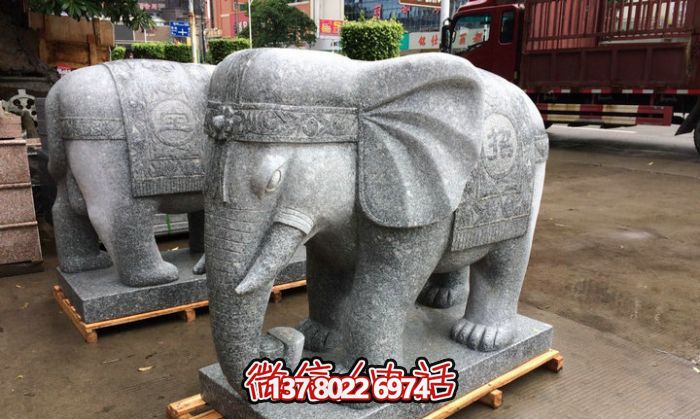 精美大理石雕塑藝術(shù)品，驚艷展現(xiàn)大象的宏偉氣勢(shì)