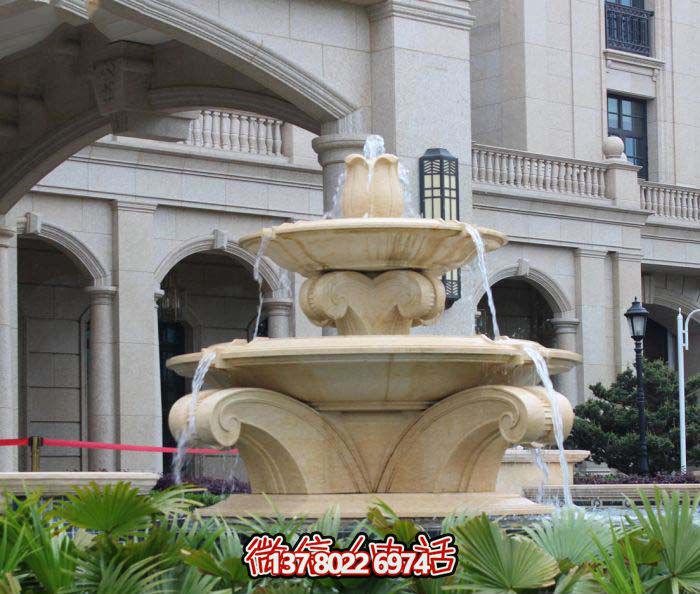 歐式風(fēng)格大理石噴泉雕塑，美化酒店、廣場、景觀