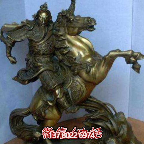 傳統(tǒng)工藝銅雕騎馬人物雕塑，點(diǎn)綴戶外園林