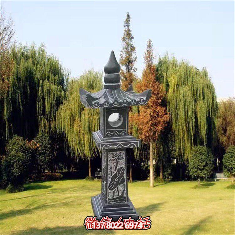 精美青石石雕石燈景觀擺件，裝點你的戶外庭院