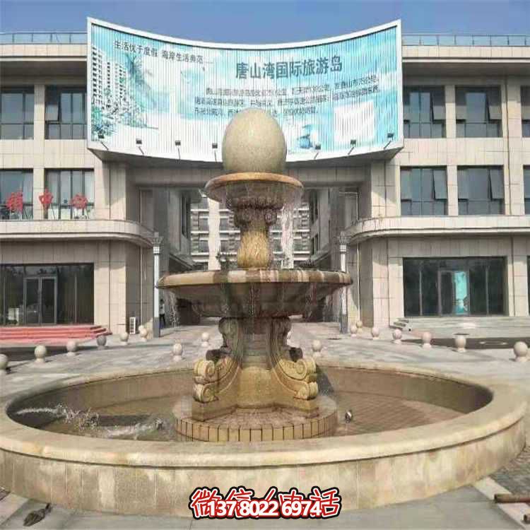 精致石雕噴泉，美化小區(qū)、別墅、大理石環(huán)境