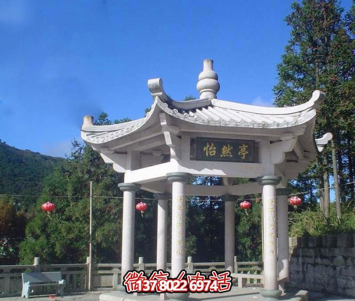 怡然仿古戶外建筑漢白玉擺放，增添農(nóng)場景觀魅力