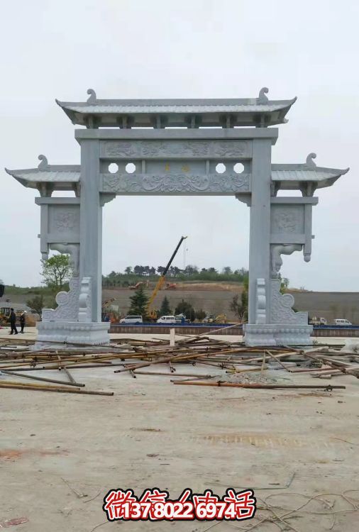 大理石大型牌坊，精美的戶外石雕藝術(shù)品