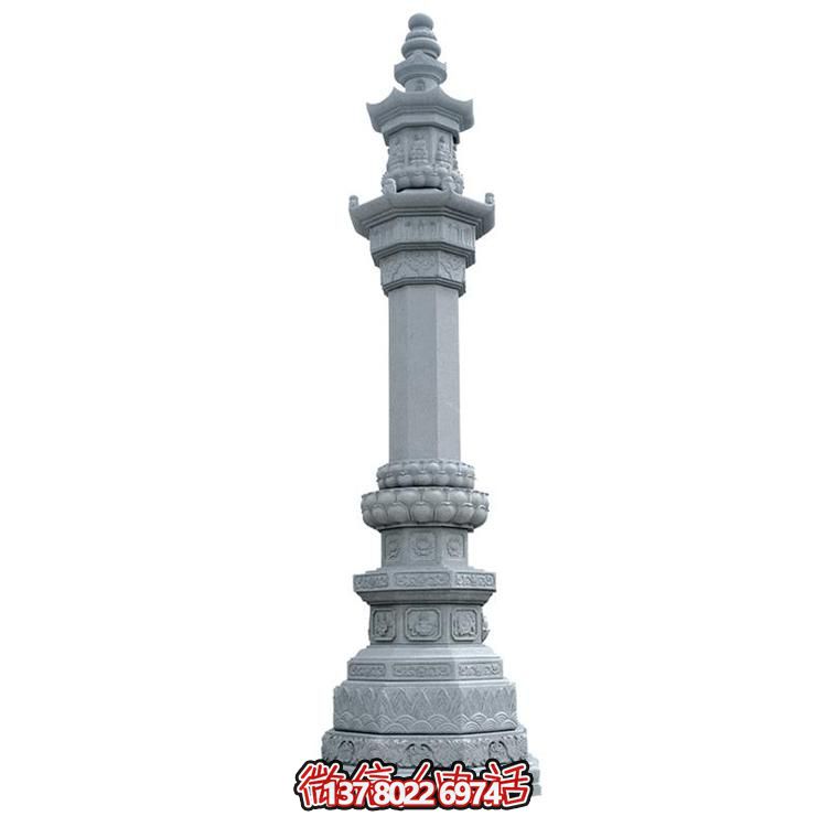 大理石石雕宗教寺廟經(jīng)幢雕塑