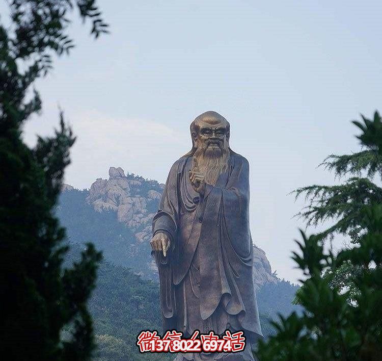 戶外大型鑄銅老子雕像，仿古做舊古代名人擺件
