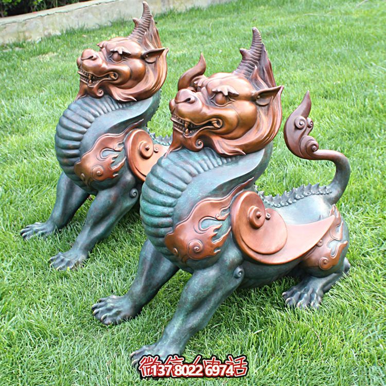 戶(hù)外草坪玻璃鋼彩繪仿真動(dòng)物貔貅雕塑 戶(hù)外草坪玻璃鋼彩繪仿真動(dòng)物貔貅雕塑