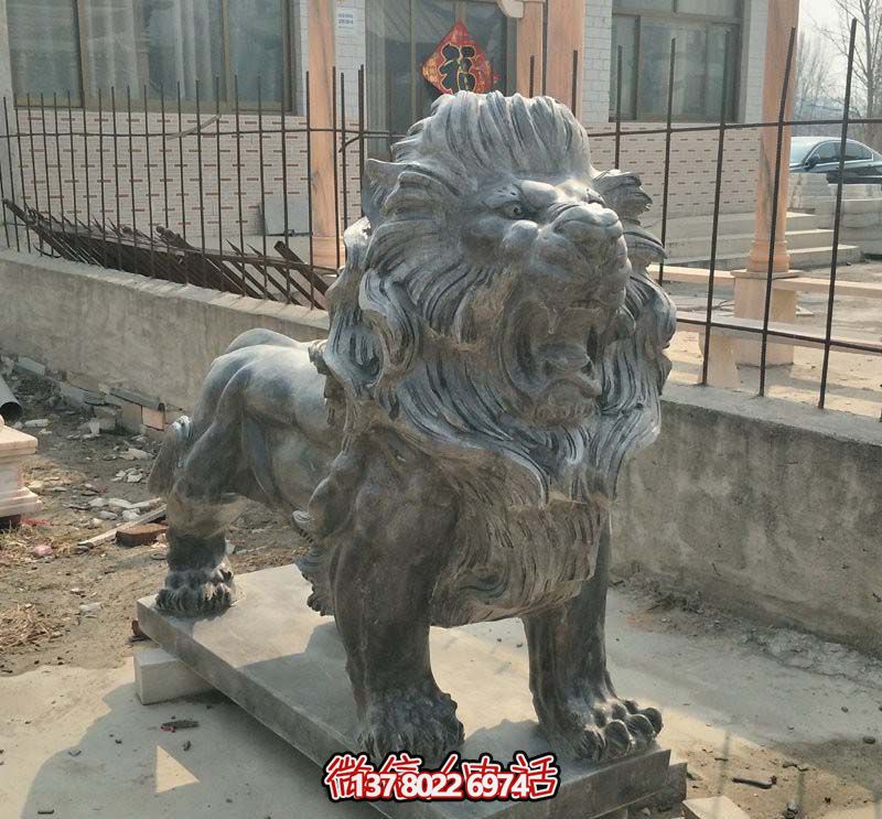 別墅小區(qū)大型仿真動(dòng)物大理石石雕獅子雕塑 別墅小區(qū)大型仿真動(dòng)物大理石石雕獅子雕塑
