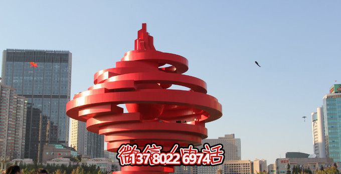 公園商廈創(chuàng)意玻璃鋼競技運(yùn)動(dòng)火炬雕塑